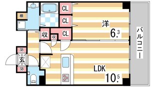 プレサンス三宮エレガンシアの物件間取画像